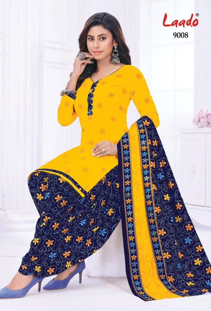 Laado Nadiya Patiyala Vol 9 Cotton Wholesale Salwar Suit Catalog — Wholesale Salwar Suits, MPA wholesale from Surat — view 5